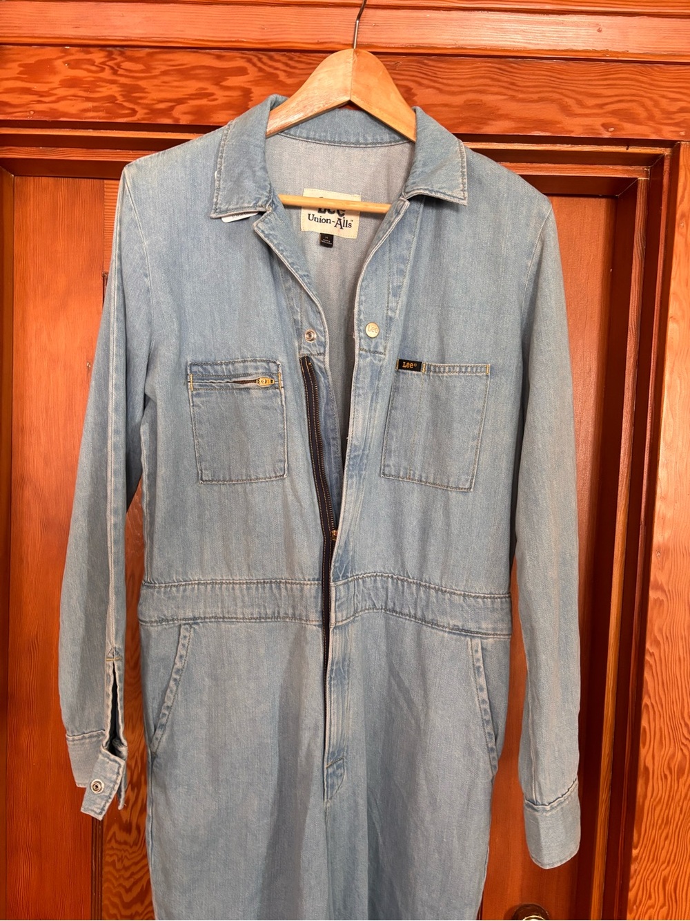 Free People x Lee Union-Alls Denim Boilersuit Jumpsuit M NWT - Picture 2 of 7